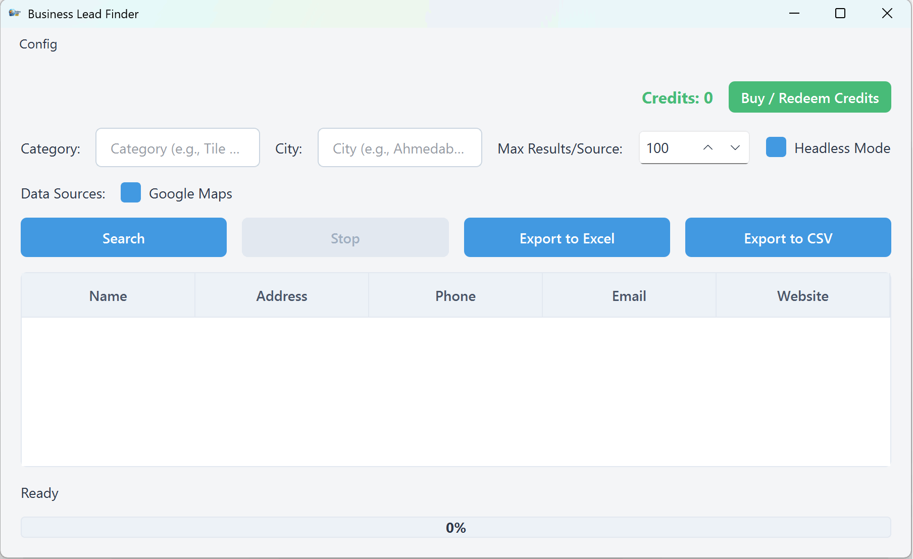 Business Lead Finder Application